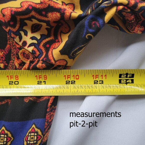 Ivy City Co Nova Patchwork Blue, Yellow, & Red Paisley print (Size S/M) - Picture 2 of 15